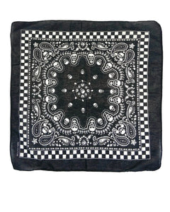 Pamela Mann Checker Skull Bandana