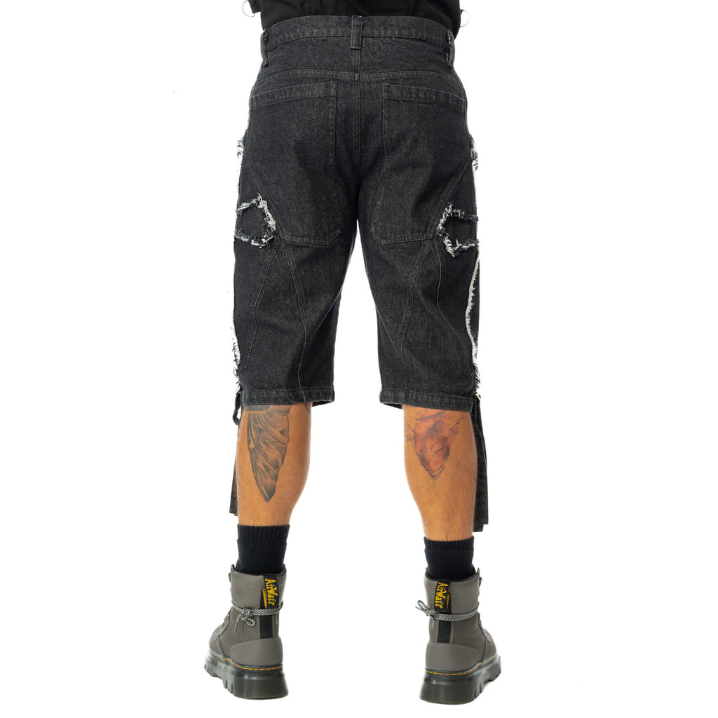 Poizen Industries  Crux Noctis Shorts [Black Stonewash]