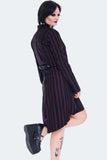 Jawbreaker Striped Long Blazer Tailcoat