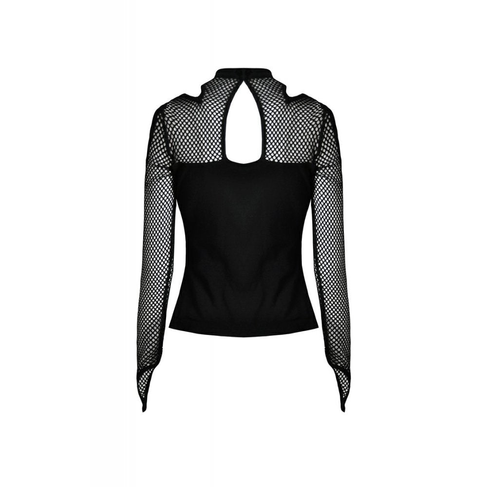 Dark In Love Elise Open Shoulder Net Top TW254