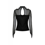 Dark In Love Elise Open Shoulder Net Top TW254