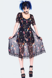 Jawbreaker Night Garden Print Short Sleeve Dress