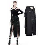 Dark In Love Punk High Slit Long Skirt KW161