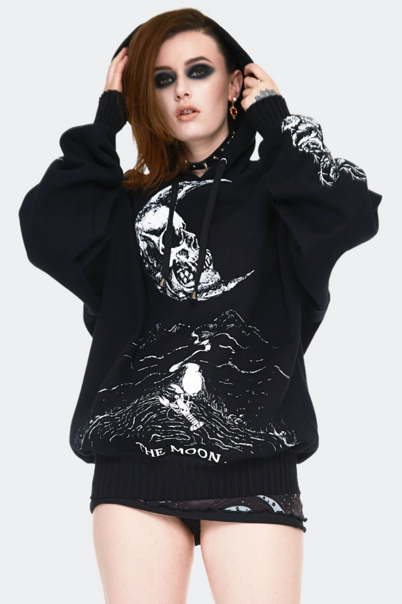 Jawbreaker Skull Moon Oversized Hoodie