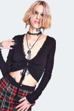 Jawbreaker Lace Drawstring Sweater