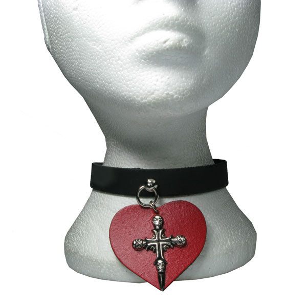 Bullet 69 Skull/Crucifix/Heart/Oring Choker