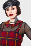 Jawbreaker Passionate By Nature Plaid Overall Dress