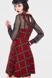 Jawbreaker Passionate By Nature Plaid Overall Dress