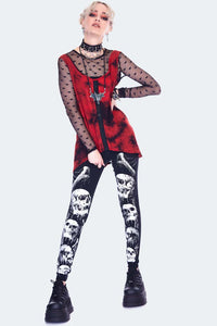 Jawbreaker Skulls Print Leggings