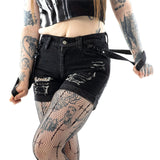 Vixxsin Undead Shorts [Black Stonewash]