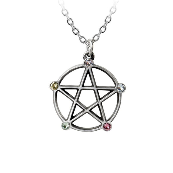 Alchemy Wiccan Elemental Pentacle Pendant