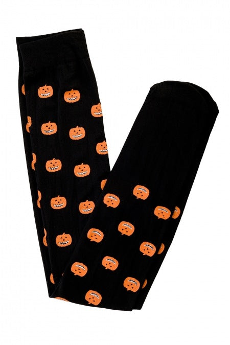 Banned Apparel Pumpkin Spice Over Knee Stockings