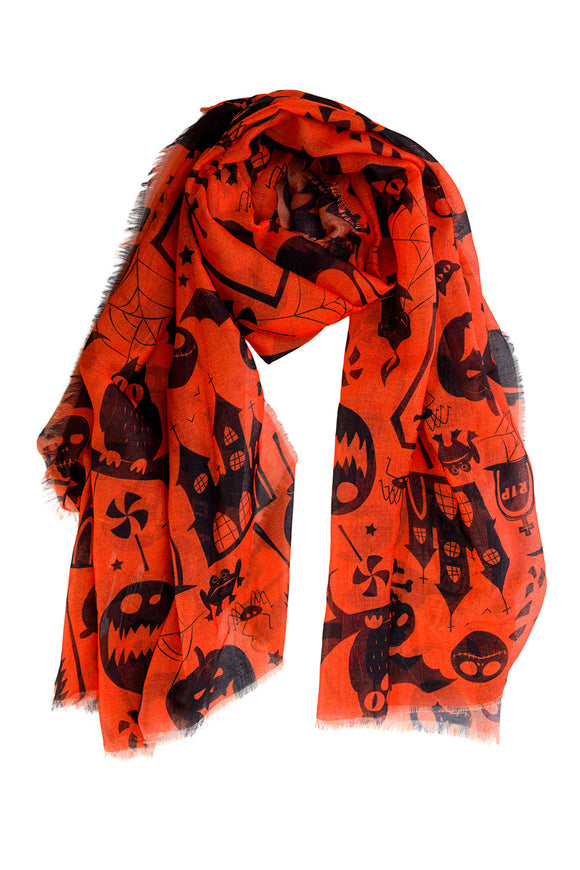 Banned Apparel Laughing Pumpkin Scarf