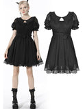 Dark In Love Dead Bat Doll Collar Mini Dress DW512