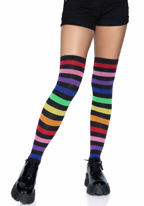 Leg Avenue Rainbow Thigh High Socks 6927