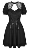 Dark In Love Rock Girl Lace Up Dress DW686