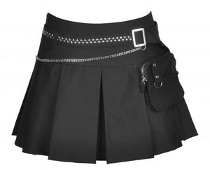 Dark In Love Pleated Mini Skirt With Bag KW209