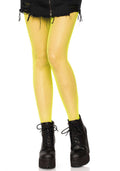 Leg Avenue Nylon Fishnet Tights Neon Yellow 9001