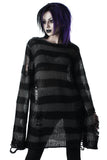 Killstar Ash Distress Knit Sweater