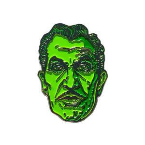 Kreepsville Vincent Price Classic Face Pin [ Green ]