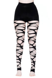 Killstar Carved Up Slashed Tights