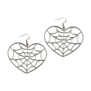 Kreepsville 666 Web Heart Earrings