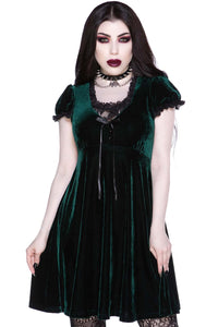Killstar Heather Babydoll Dress [ Emerald ]