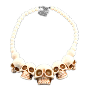 Kreepsville 666 Skull Collection Necklace [White]