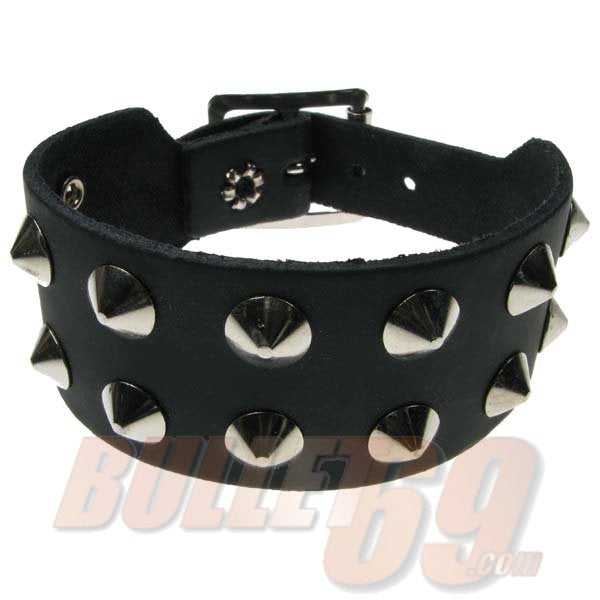 Bullet 69 2 Row Conical Stud Wristband