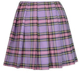 Dark In Love Purple Check Mini Skirt KW175