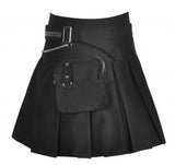 Dark In Love Pleated Mini Skirt With Bag KW209