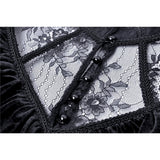 Dark In Love Gothic Lolita Lace V Neck Velvet Dress DW276